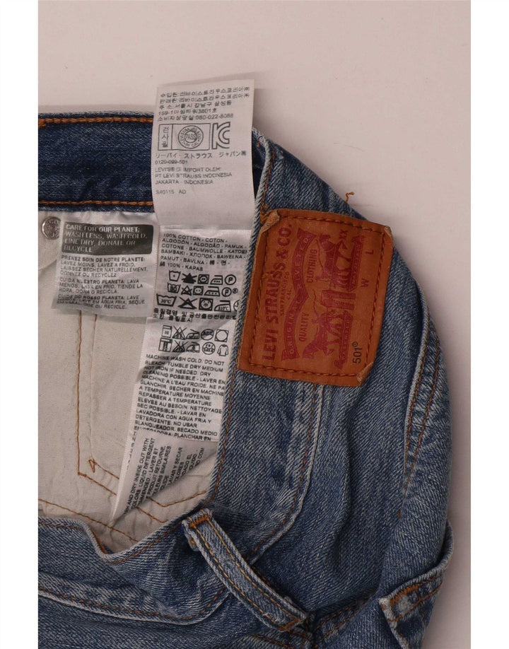 Levi's ženske kratke traper hlače 501 W28 srednje plavi pamuk