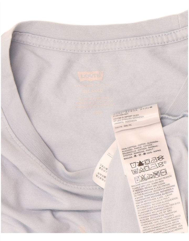 Levi's muška opuštena velika plava pamučna majica kratkih rukava s grafičkim motivima