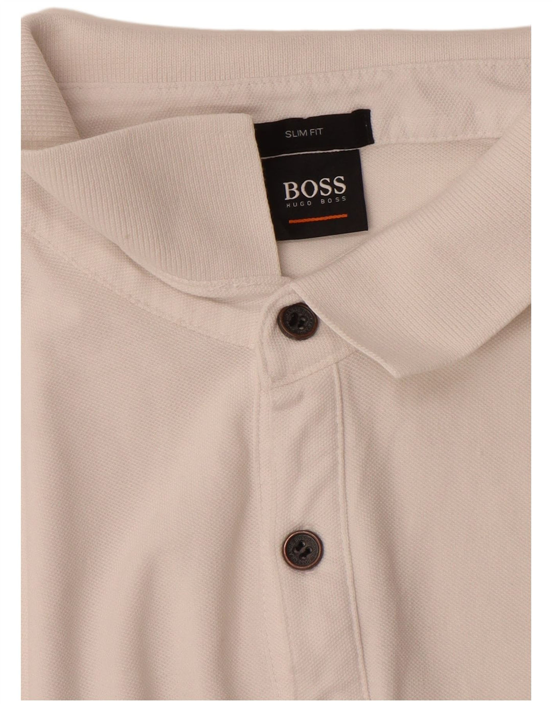 HUGO BOSS Muška uska polo majica Velika bijela pamučna majica