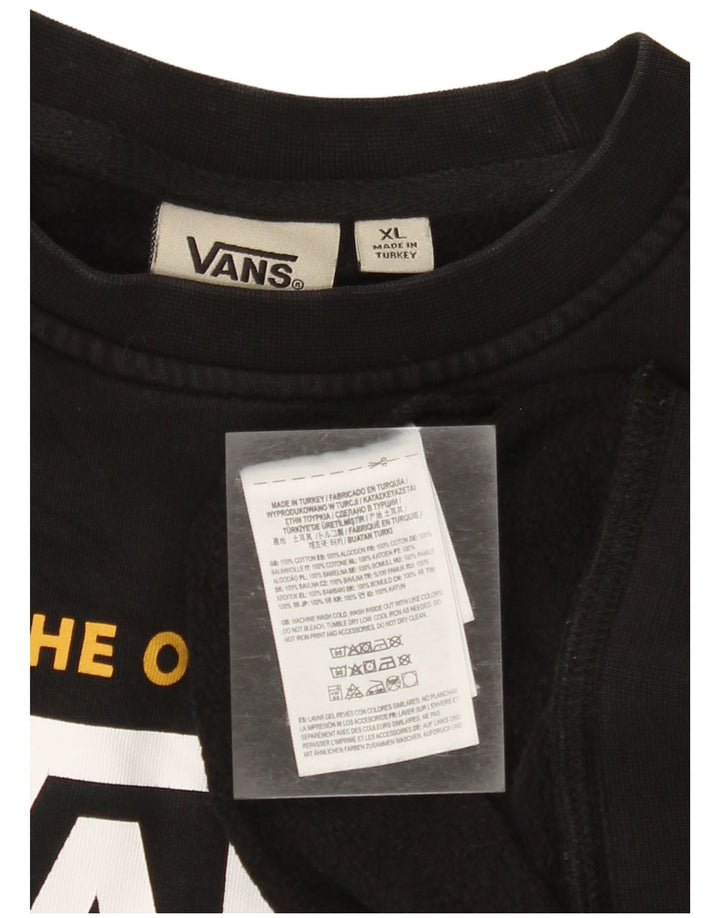 VANS Ženska majica s kratkim rukavima s grafičkim motivima UK 18 XL crni pamuk
