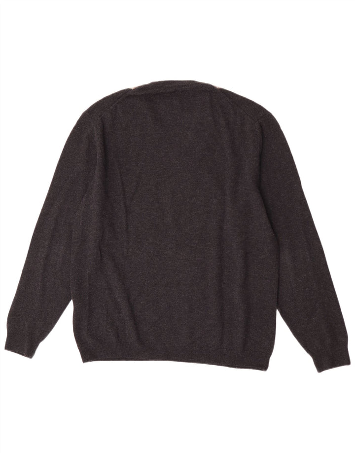 Burlington muški džemper s V-izrezom IT 52 Large Grey Argyle/Diamond