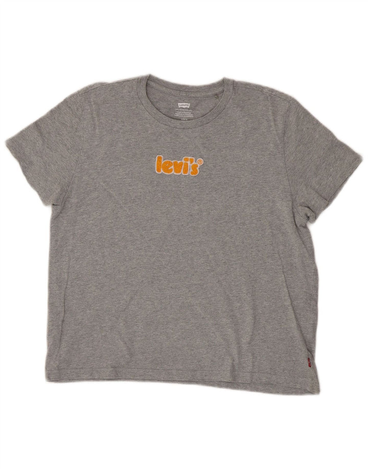Levi's ženska majica kratkih rukava s grafičkim motivima UK 14 srednje siva