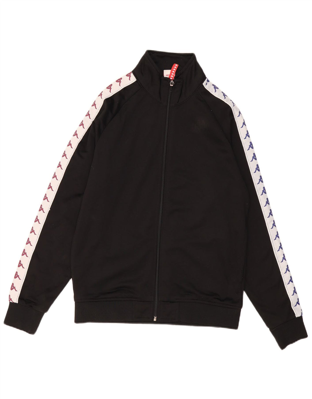 KAPPA muška grafička trenirka, gornja jakna srednje crne boje, poliester