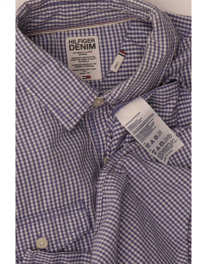 Tommy Hilfiger muška vojna majica mala plava pamuk gingham