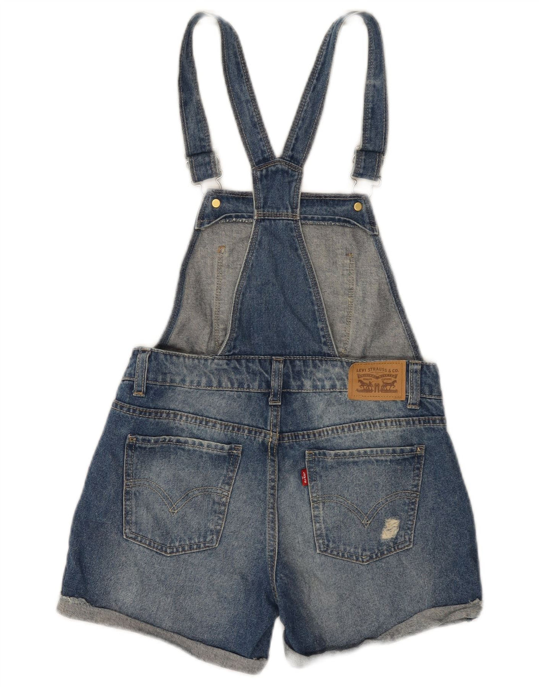 LEVI'S Dungarees Traper kratke hlače za djevojčice 11-12 godina W28 plavi pamuk