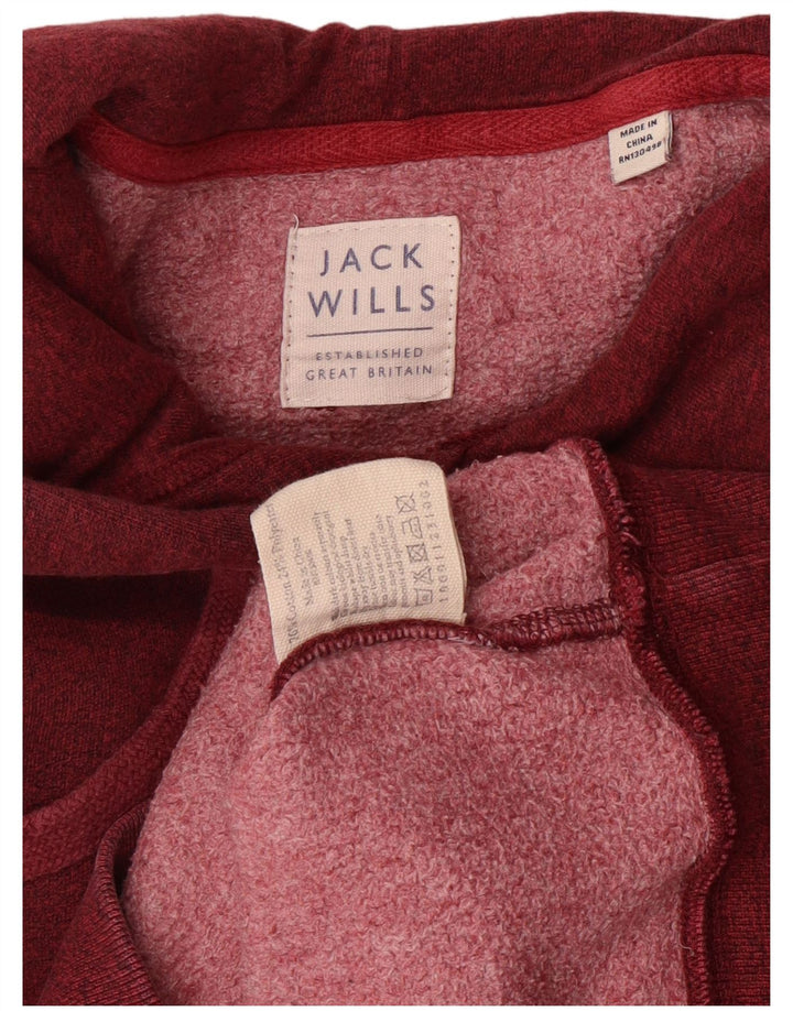 JACK WILLS Muška majica s kapuljačom s kapuljačom, mali tamnocrveni pjegavi pamuk