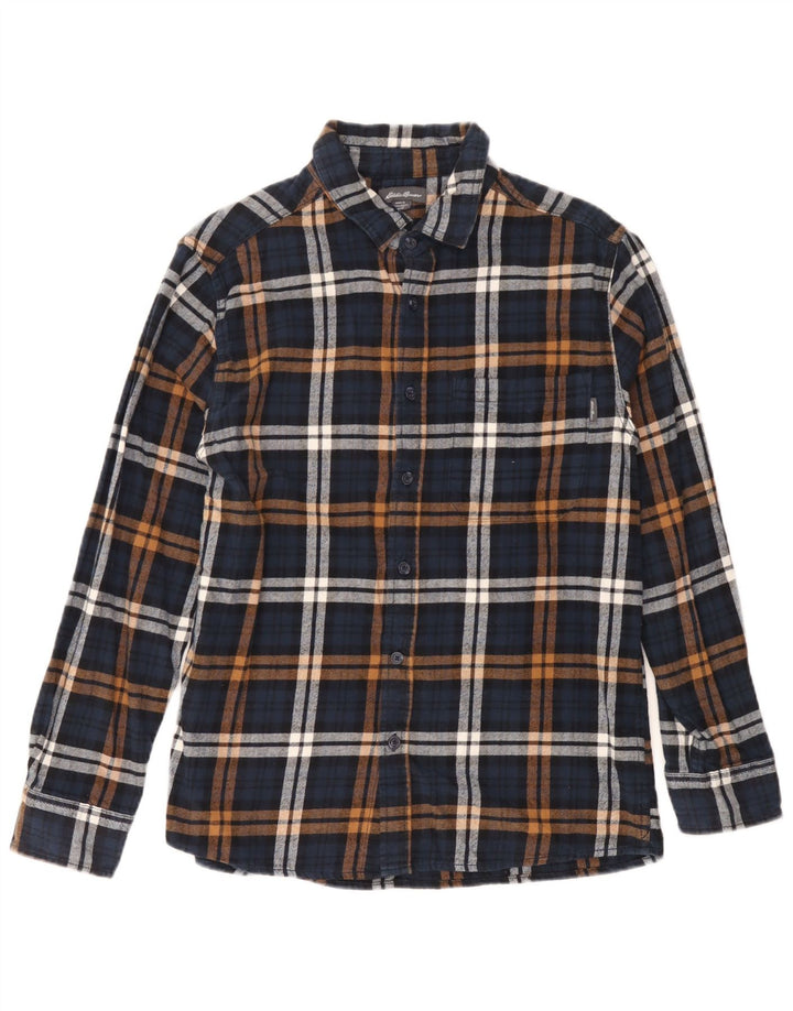 Eddie Bauer Muška flanelska košulja Srednje tamnoplavi karirani pamuk
