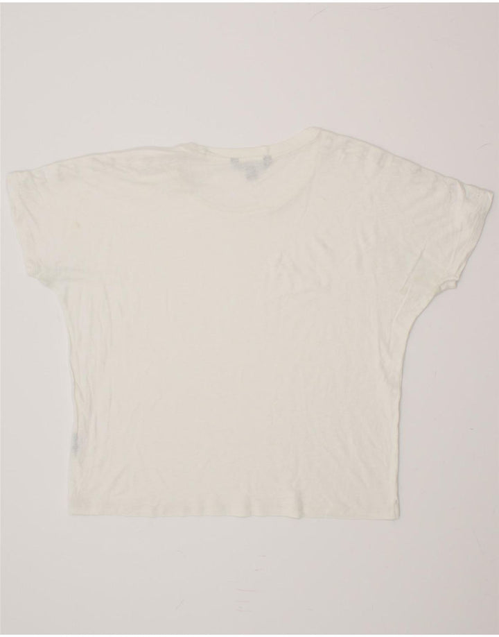 RALPH LAUREN Womens Oversized T-Shirt Top UK 16 Large White Vintage Ralph Lauren and Second-Hand Ralph Lauren from Messina Hembry 