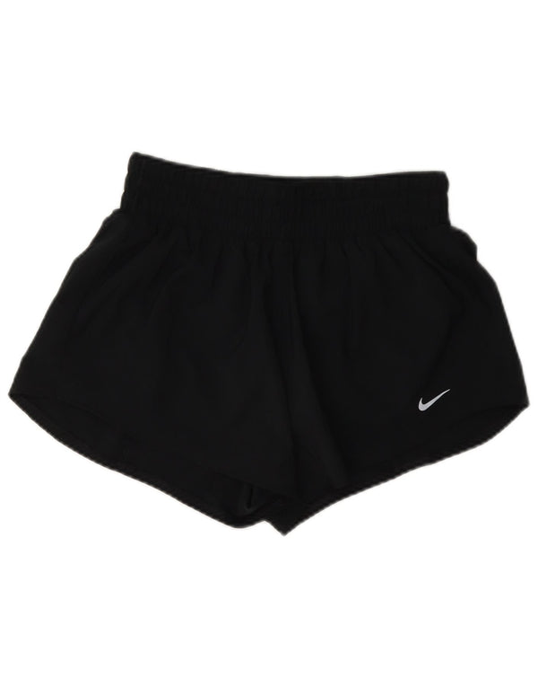 Nike Ženske Dri Fit Sportske Kratke Hlače UK 8 Mali crni poliester