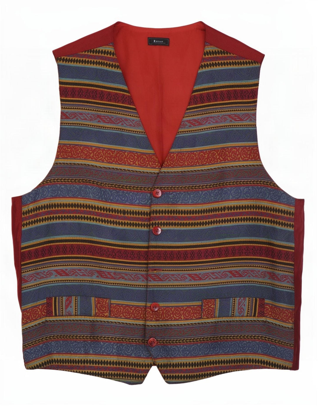 Vintage muški prsluk srednje boje Fair Isle