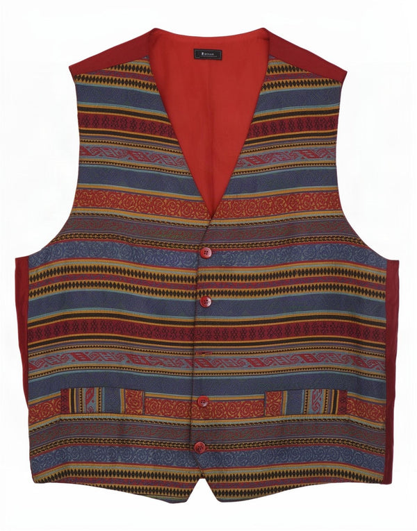 Vintage muški prsluk srednje boje Fair Isle
