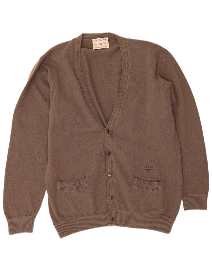 Vintage muški kardigan džemper 2XL smeđe vune