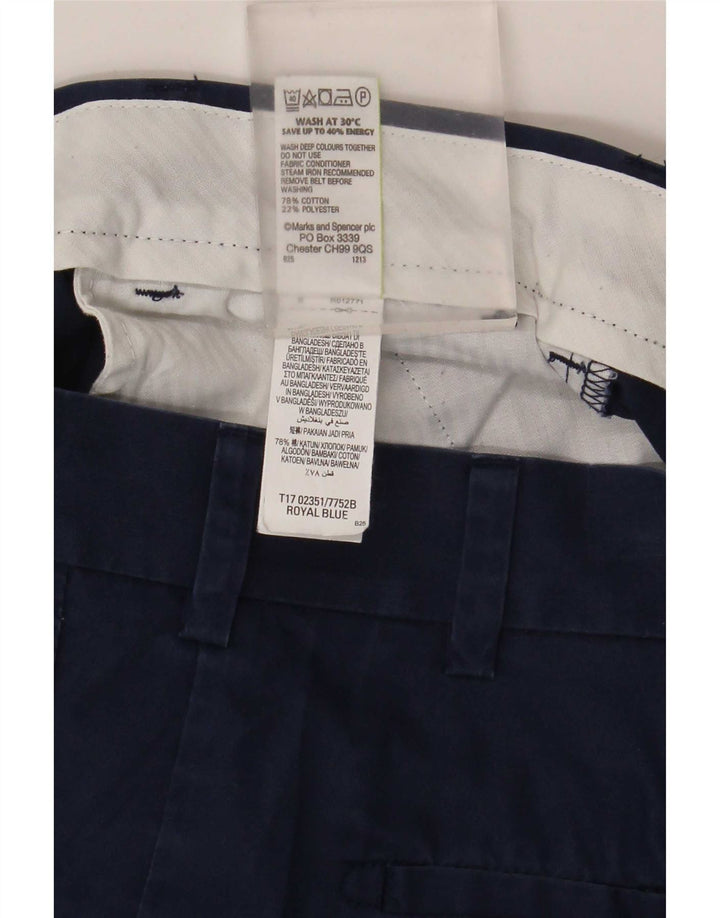 Marks & Spencer muške chino kratke hlače W34 veliki plavi pamuk