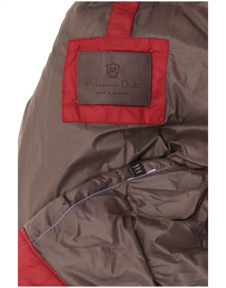 Ženska podstavljena jakna s kapuljačom Massimo Dutti UK 14 Large Bordo