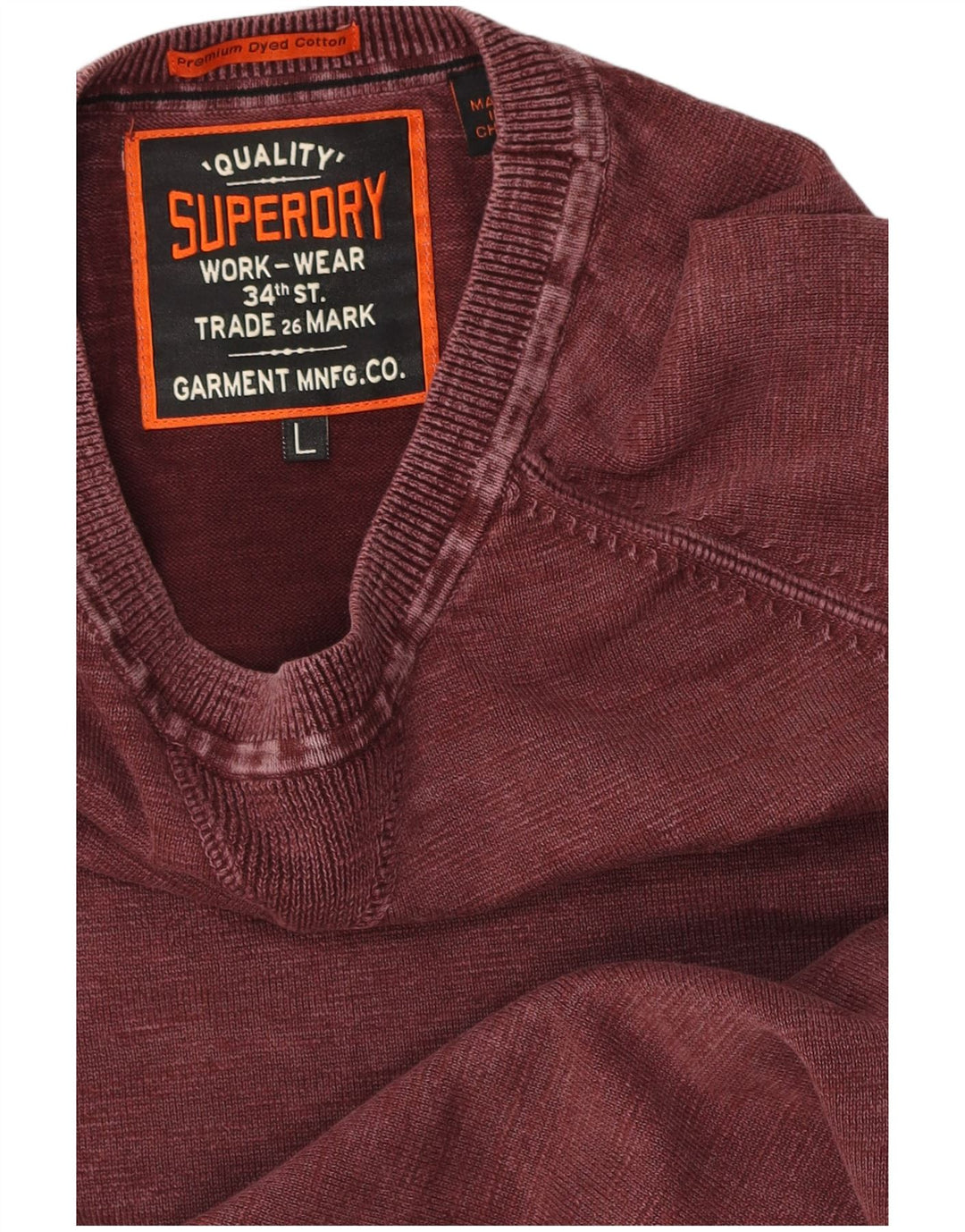 Superdry muška trenirka, veliki bordo pamuk