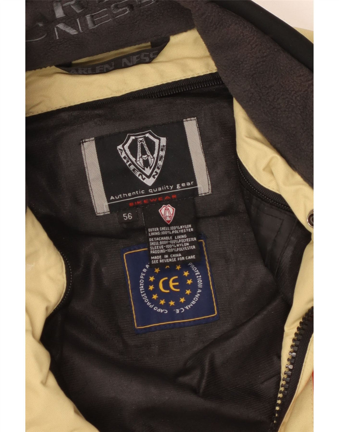 Arlen Ness muška trkačka jakna IT 56 3XL bež najlon u boji