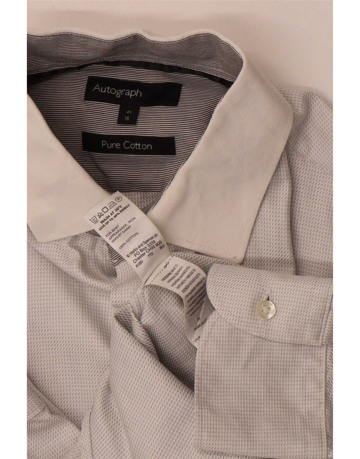Marks & Spencer muška majica s autogramom, veličina 41, srednje sivi pamuk