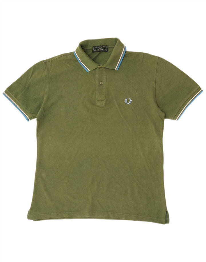 FRED PERRY Muška polo majica srednje zelene pamučne boje
