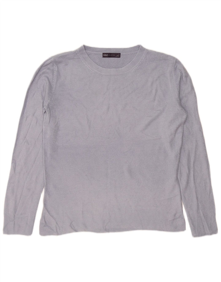 Marks & Spencer ženski pulover s okruglim izrezom UK 10 Small Blue
