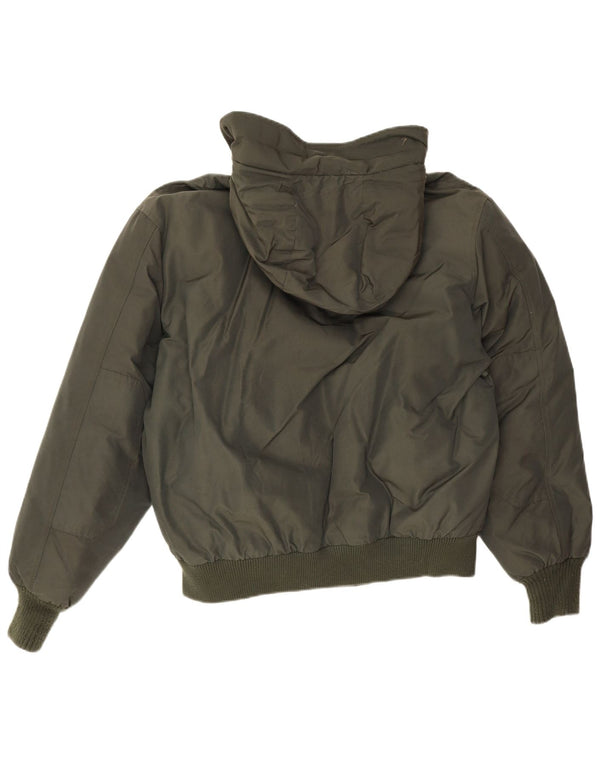 Woolrich muška podstavljena jakna s kapuljačom UK 40 Large kaki pamuk