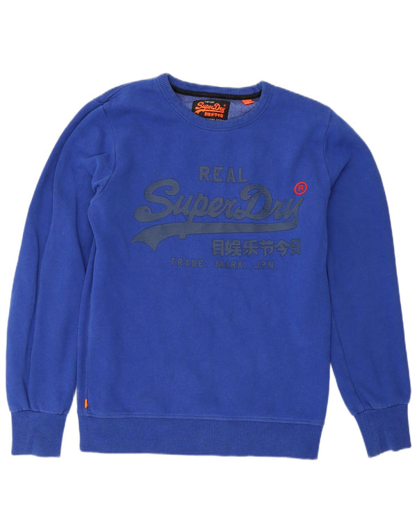 Superdry muška majica s grafičkim motivima srednje plavi pamuk