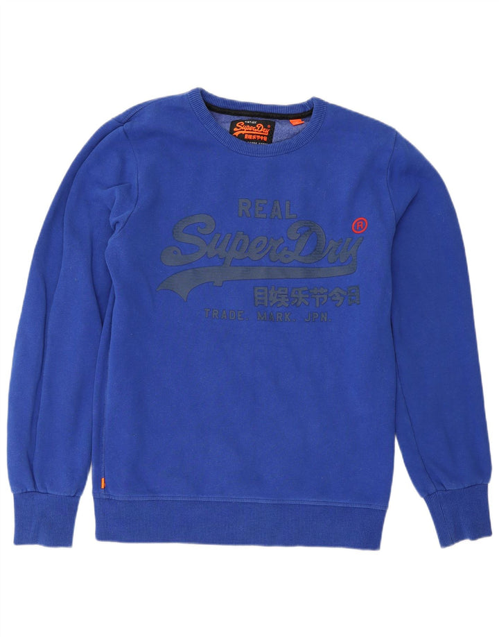 Superdry muška majica s grafičkim motivima srednje plavi pamuk