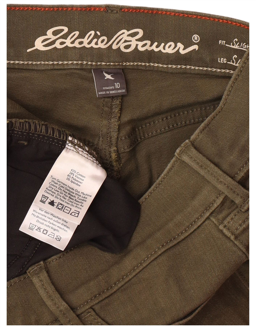 EDDIE BAUER Ženske ležerne hlače US 10 Large W32 L30 Kaki