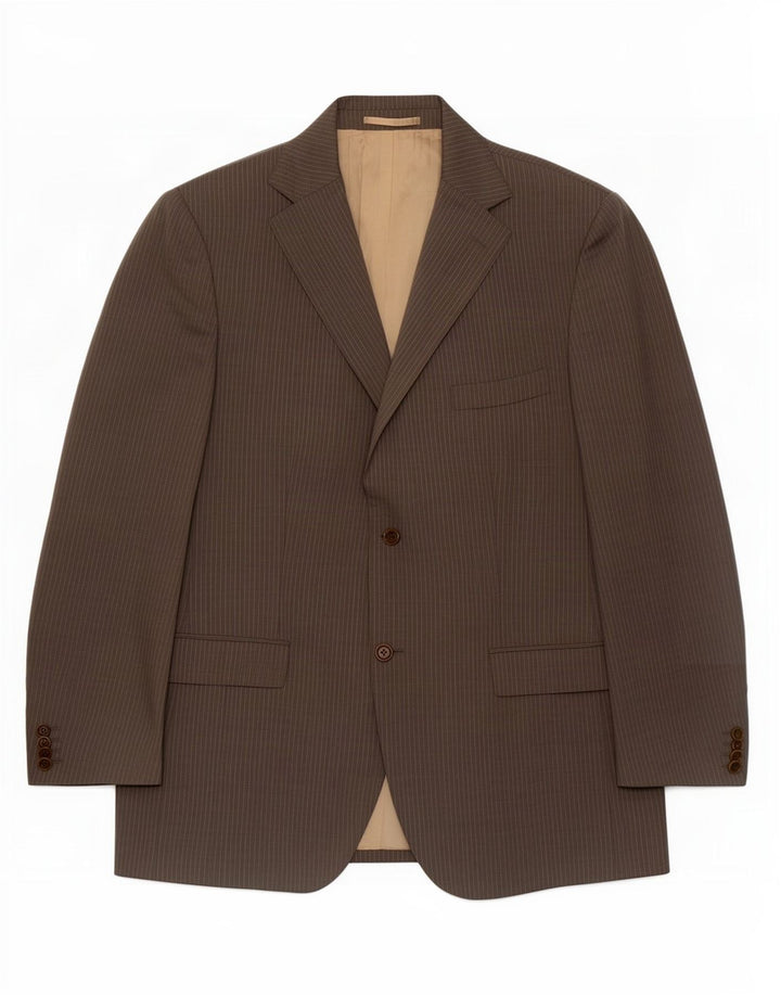 Massimo Dutti muška jakna sa 2 gumba EU 54 XL siva vunena prugasta jakna