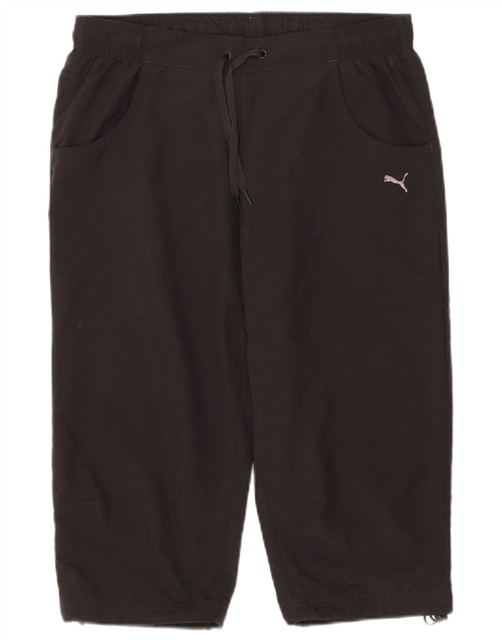 Puma Ženske Capri Trenirke Hlače UK 12 Srednje crni poliester