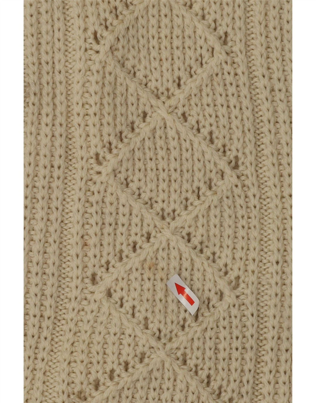 Vintage ženski džemper s veznim izrezom UK 14 Large Off White