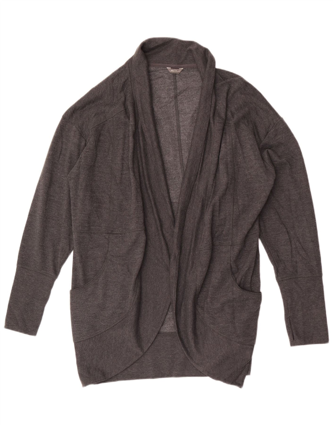 Eddie Bauer ženski preveliki dugi otvoreni džemper UK 18 XL sivi