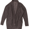 Eddie Bauer ženski preveliki dugi otvoreni džemper UK 18 XL sivi