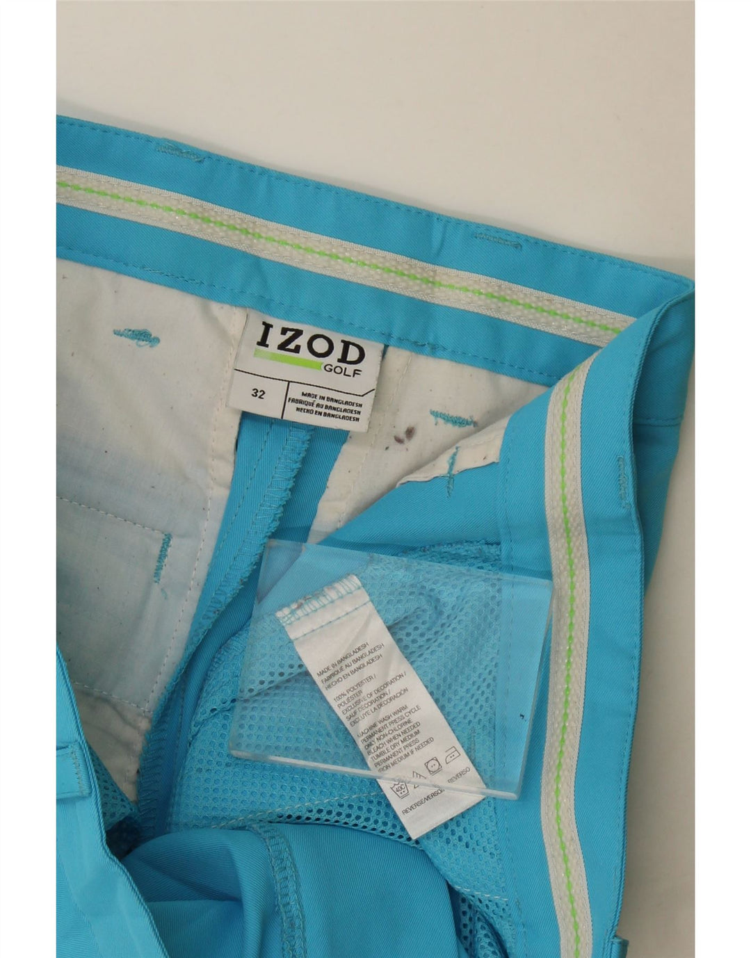 Izod muške chino kratke hlače W32 Srednje plavi poliester
