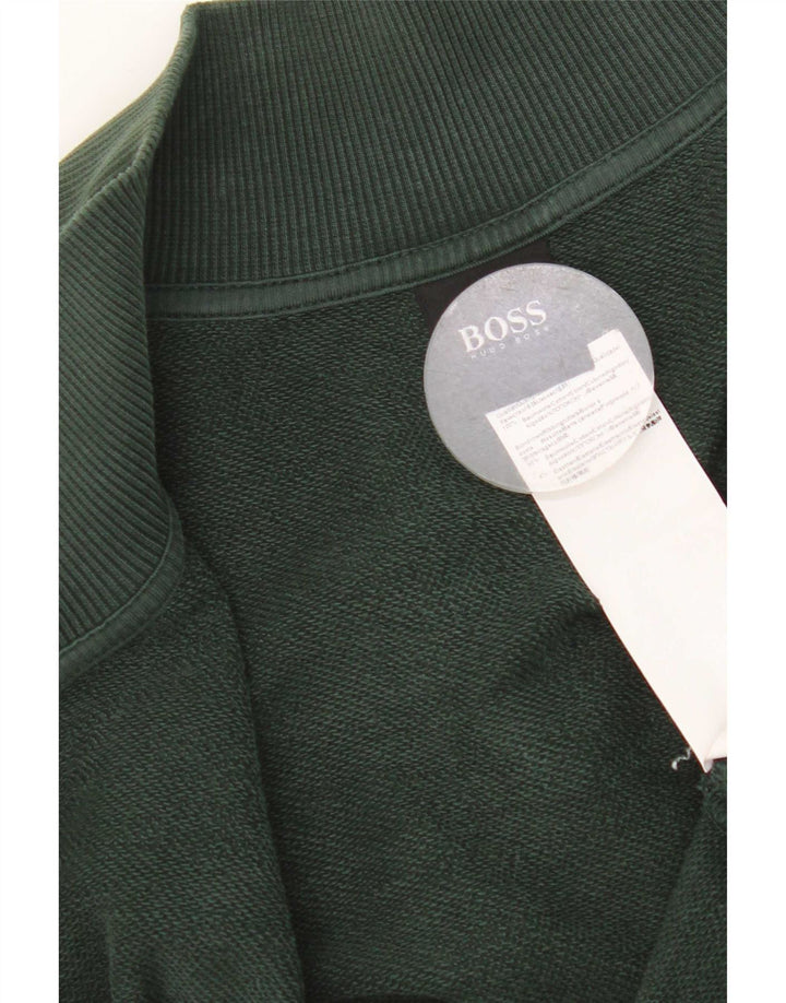 Hugo Boss Mens Tracksuit Top Jacket XL Green Cotton