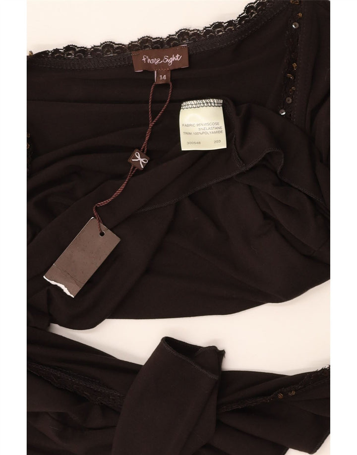 PHASE EIGHT Ženski kratki kardigan s 3/4 rukavima UK 14 Srednje smeđa