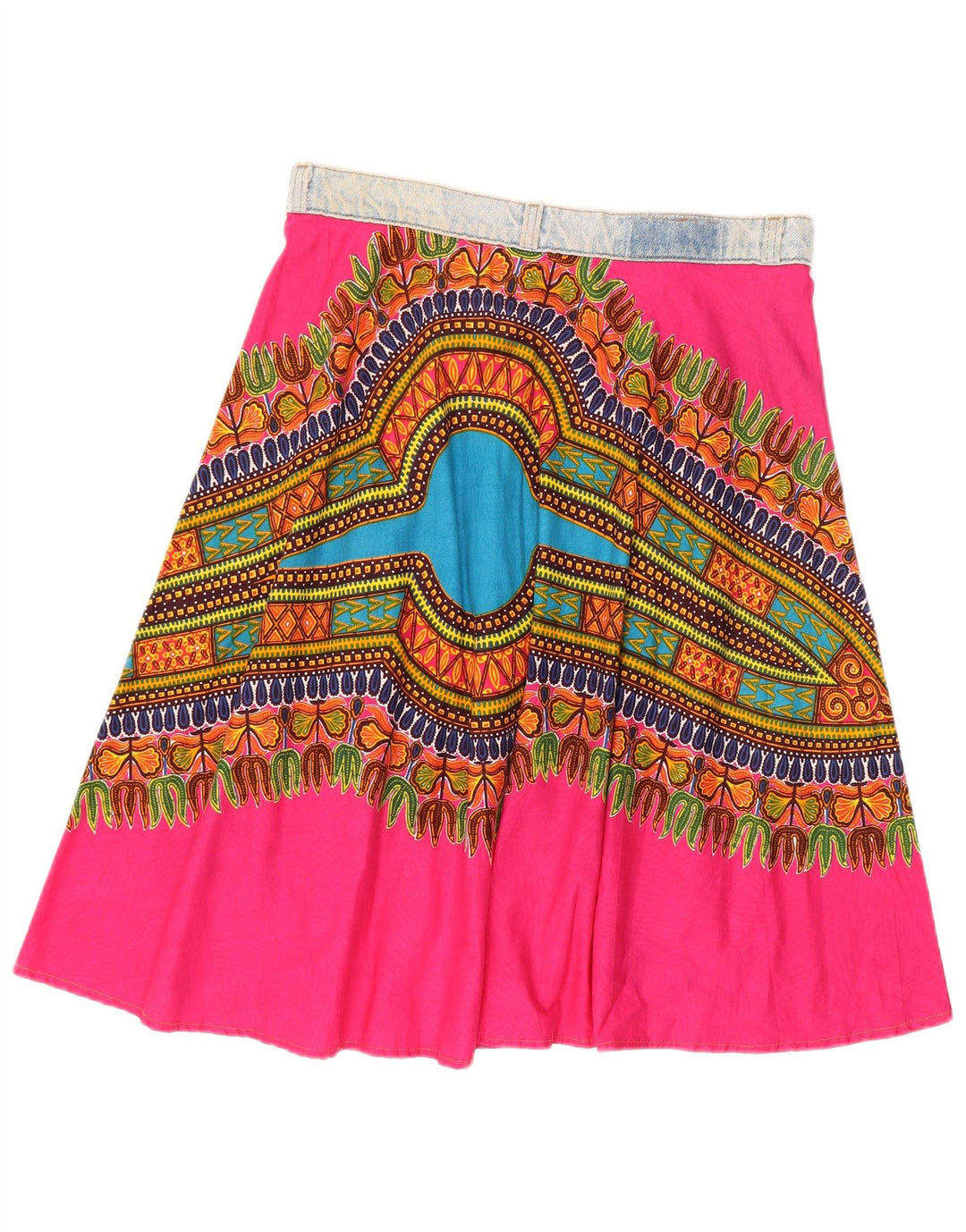 Levi's ženska asimetrična suknja na omot W32 veliki ružičasti geometrijski pamuk