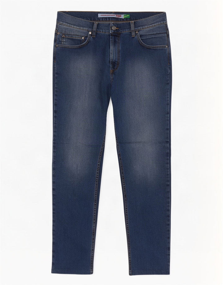 Carrera Mens 700 Straight Jeans W34 L30 Plavi pamuk