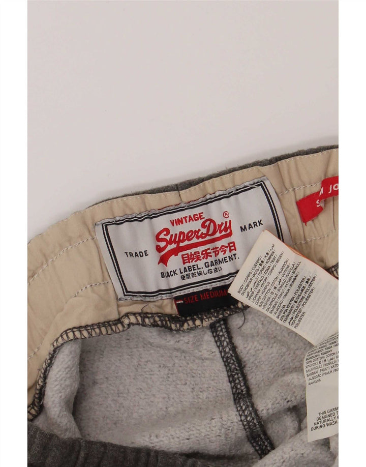 Superdry muške grafičke trenirke srednje sive pamučne hlače