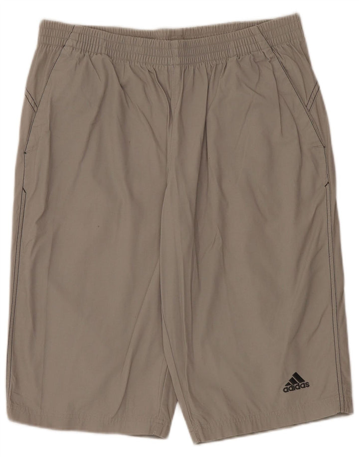 Adidas muške sportske kratke hlače srednje sive boje od pamuka