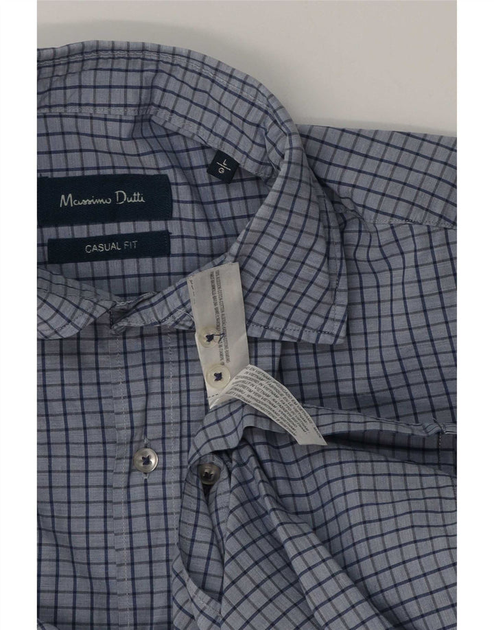 Massimo Dutti muška ležerna košulja velikog plavog kariranog pamuka