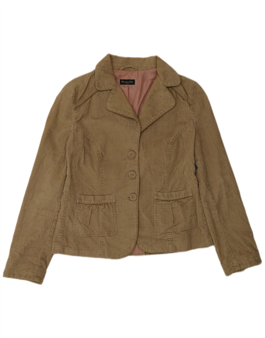 Ženska jakna od samta s 3 gumba Massimo Dutti EU 42 velika smeđa