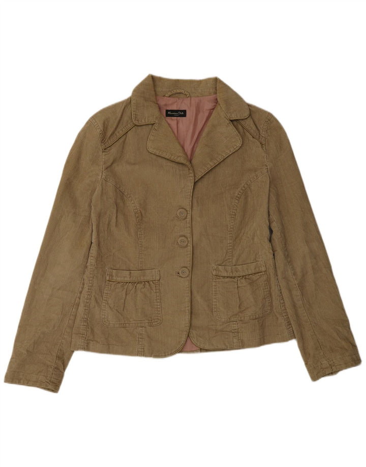 Ženska jakna od samta s 3 gumba Massimo Dutti EU 42 velika smeđa