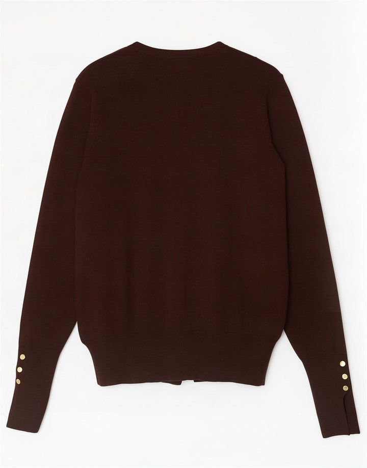 Zara ženski kardigan pulover UK 10 Mala smeđa viskoza