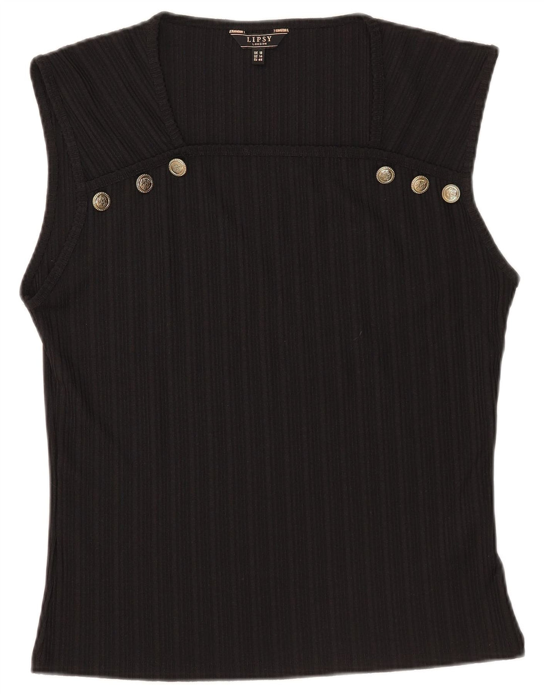 Top ženske bluze bez rukava Lipsy UK 18 XL crni poliester