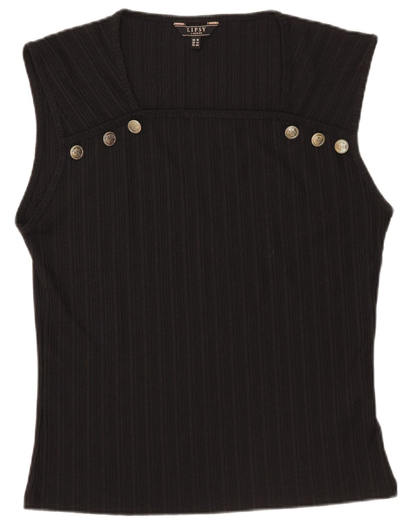 Top ženske bluze bez rukava Lipsy UK 18 XL crni poliester