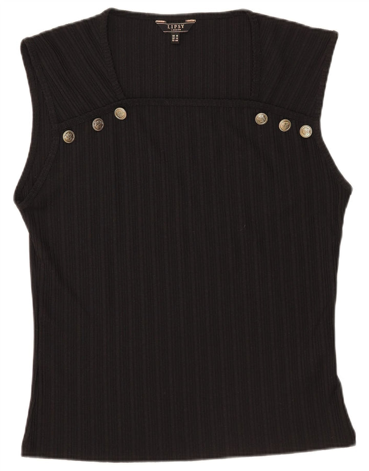 Top ženske bluze bez rukava Lipsy UK 18 XL crni poliester
