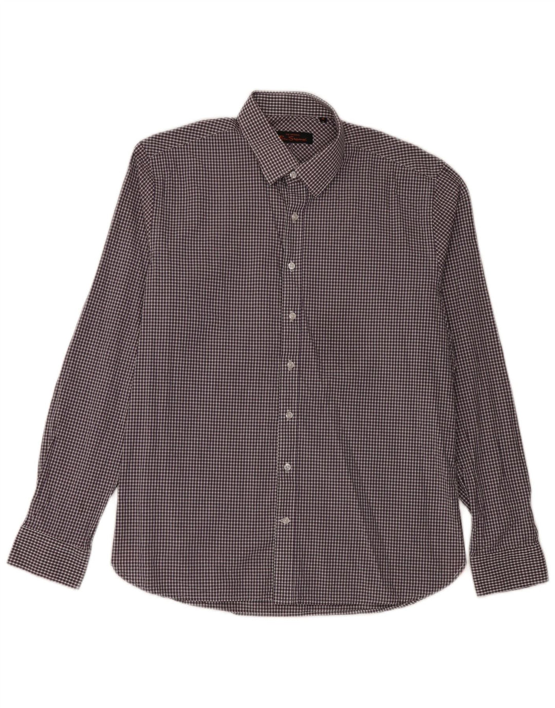 Ben Sherman muška košulja veličine 16 veliki ljubičasti pamuk od ginghama