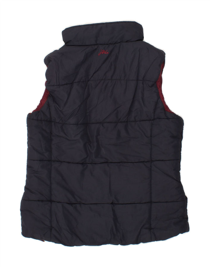 JOULES Womens Padded Gilet UK 14 Medium Navy Blue Polyester Vintage Joules and Second-Hand Joules from Messina Hembry 