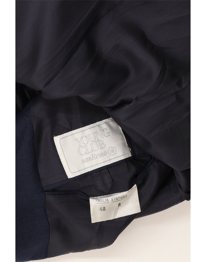 San Remo muški sako s dvostrukim kopčanjem IT 48 Srednje tamnoplava