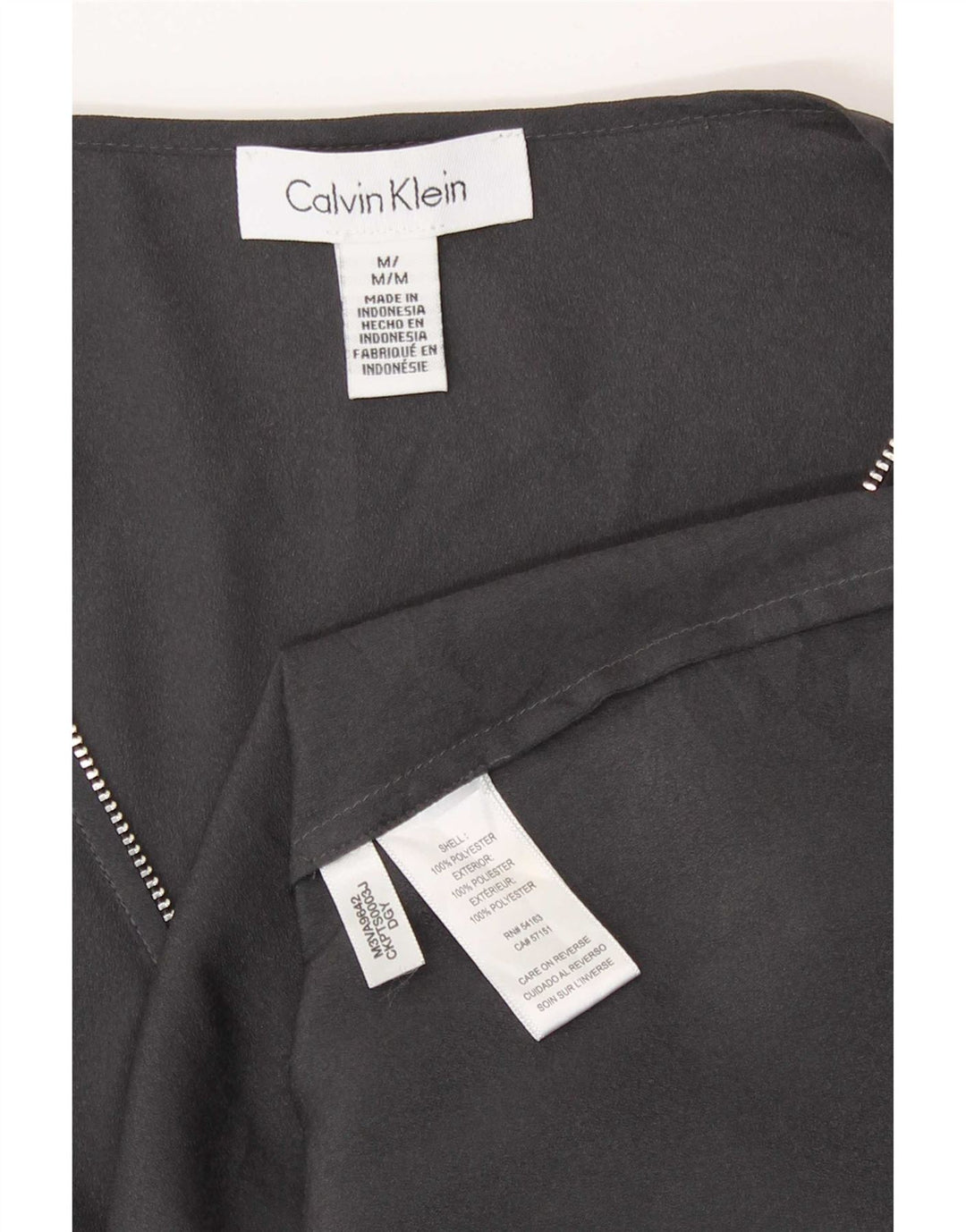 Calvin Klein ženski gornji dio bluze dugih rukava UK 14 srednje sivi poliester